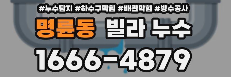 명륜동 빌라 누수