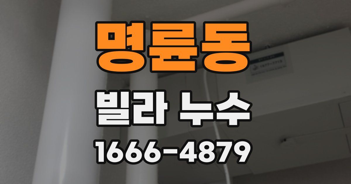 명륜동 빌라 누수