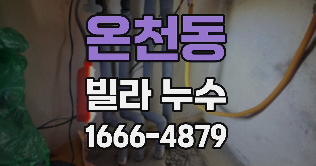온천동 빌라 누수