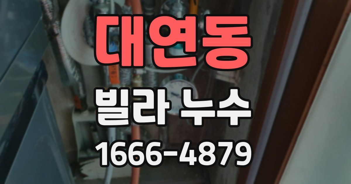 대연동 빌라 누수