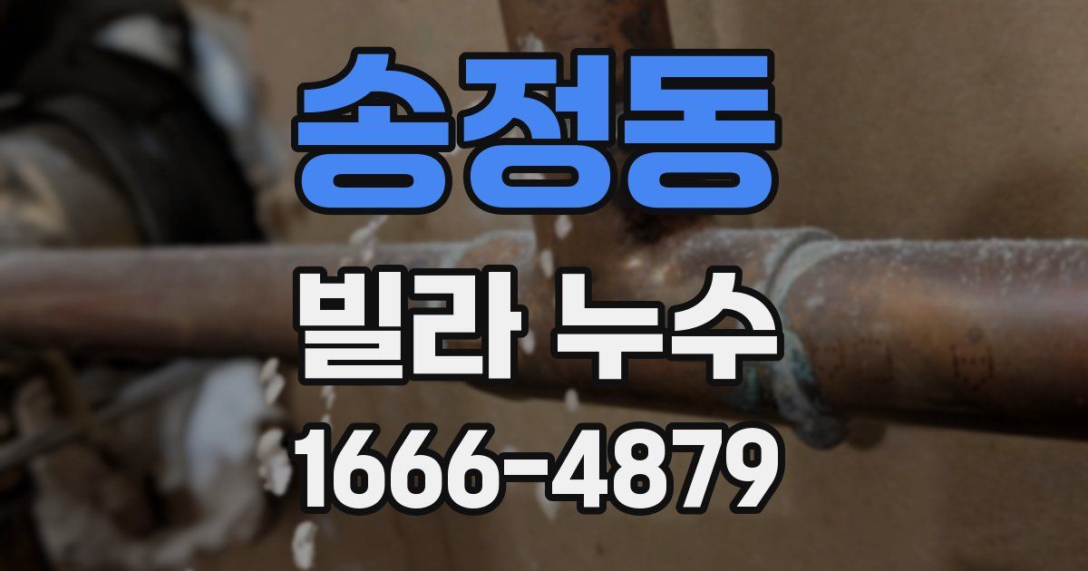 송정동 빌라 누수