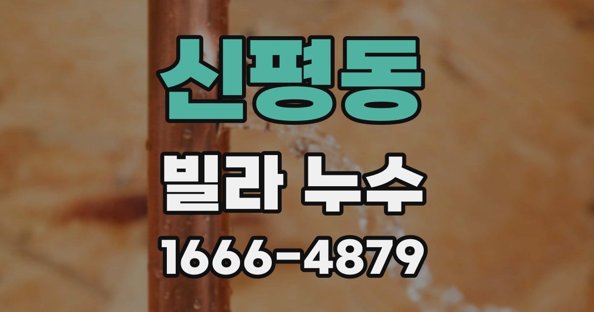 신평동 빌라 누수