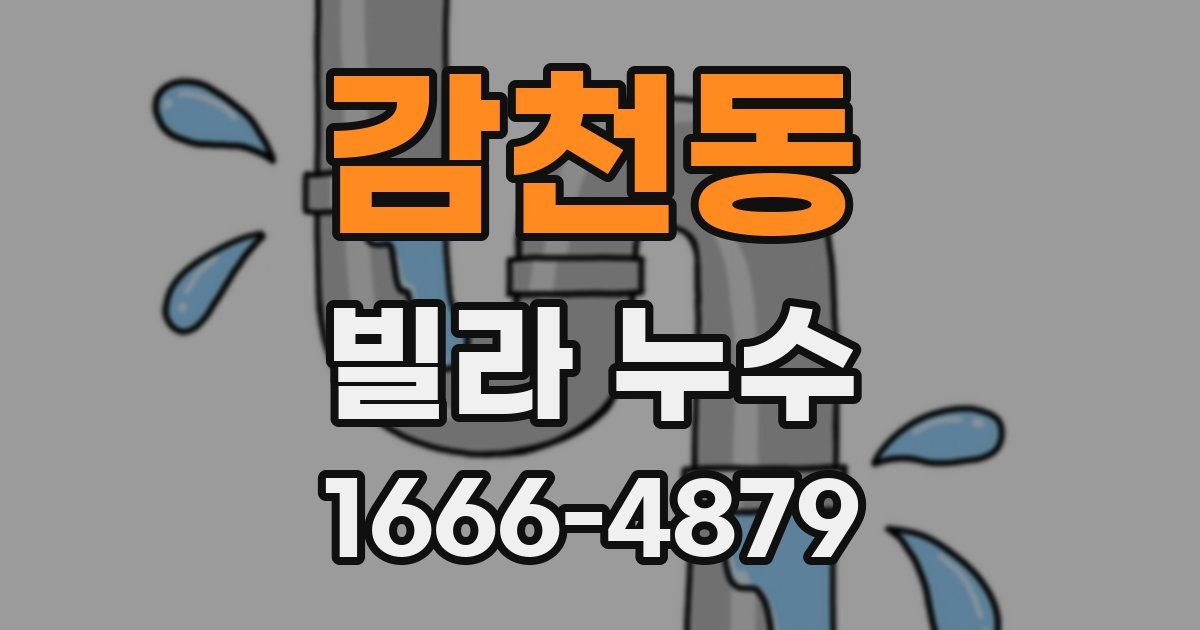 감천동 빌라 누수