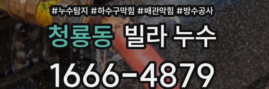 청룡동 빌라 누수