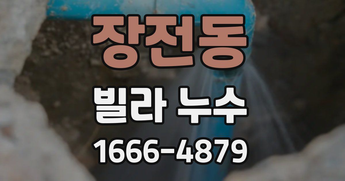 장전동 빌라 누수