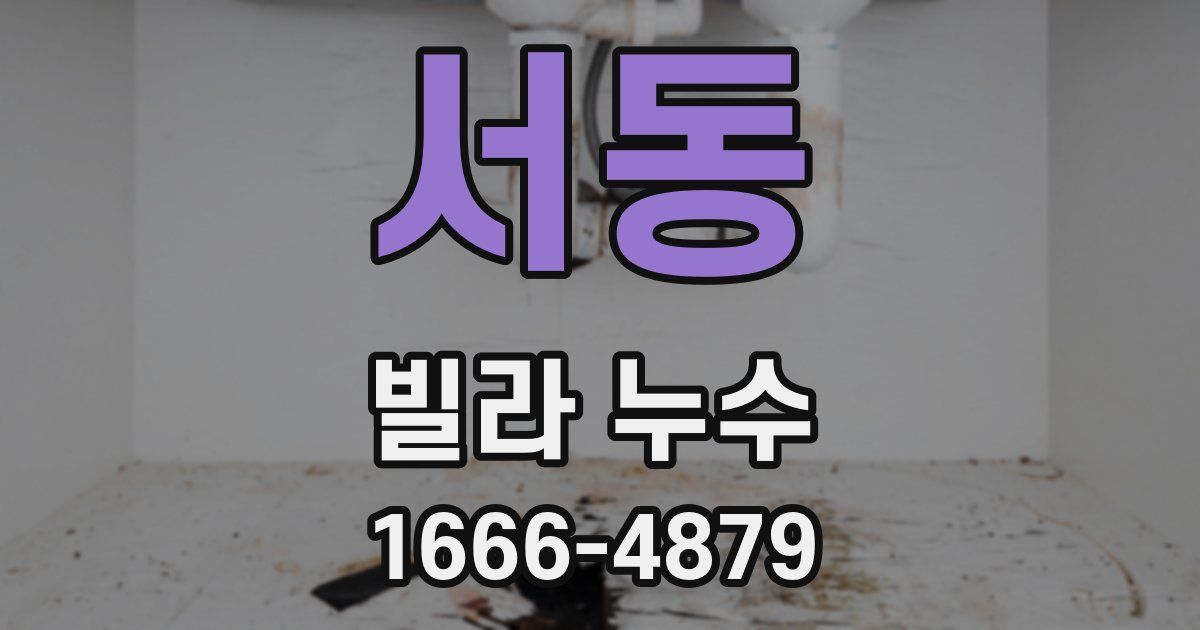 서동 빌라 누수