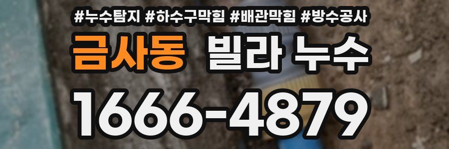 금사동 빌라 누수
