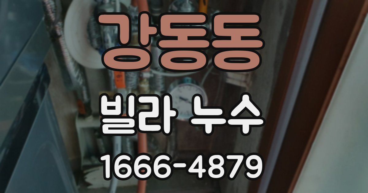 강동동 빌라 누수