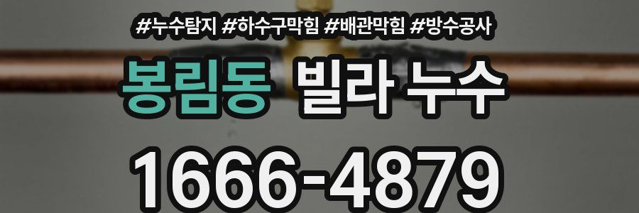 봉림동 빌라 누수