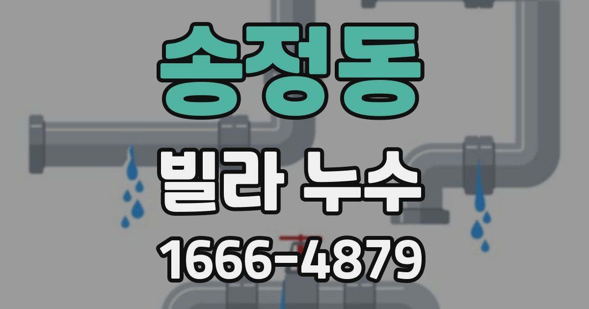 송정동 빌라 누수