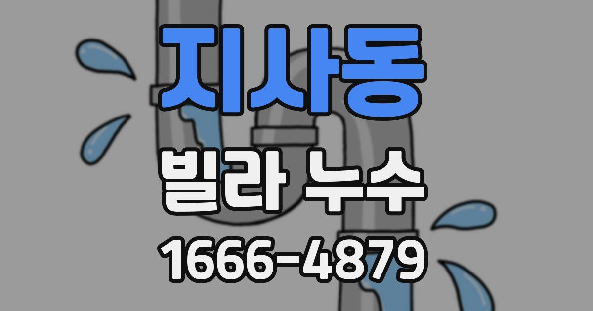 지사동 빌라 누수