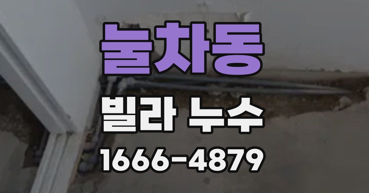 눌차동 빌라 누수