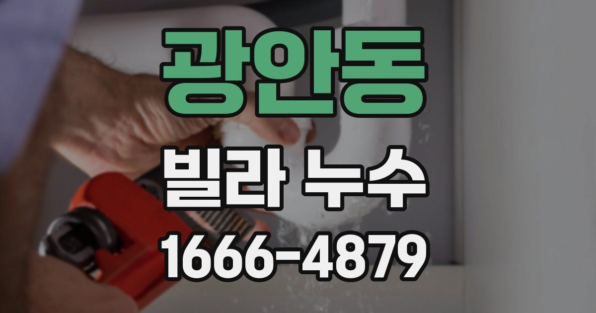 광안동 빌라 누수