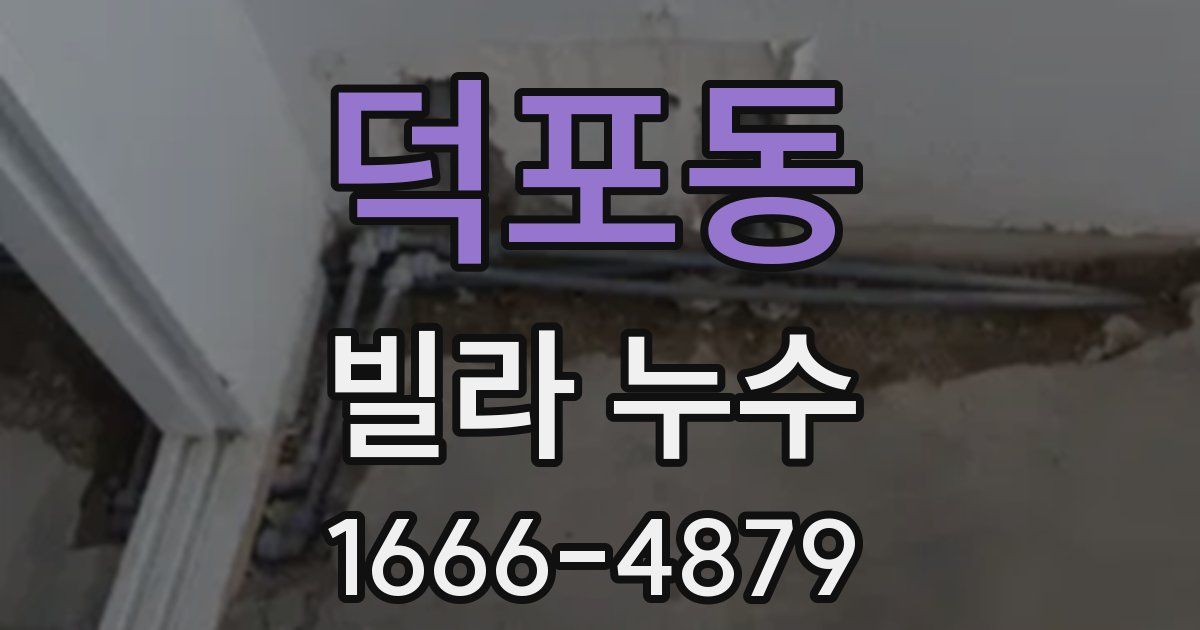덕포동 빌라 누수
