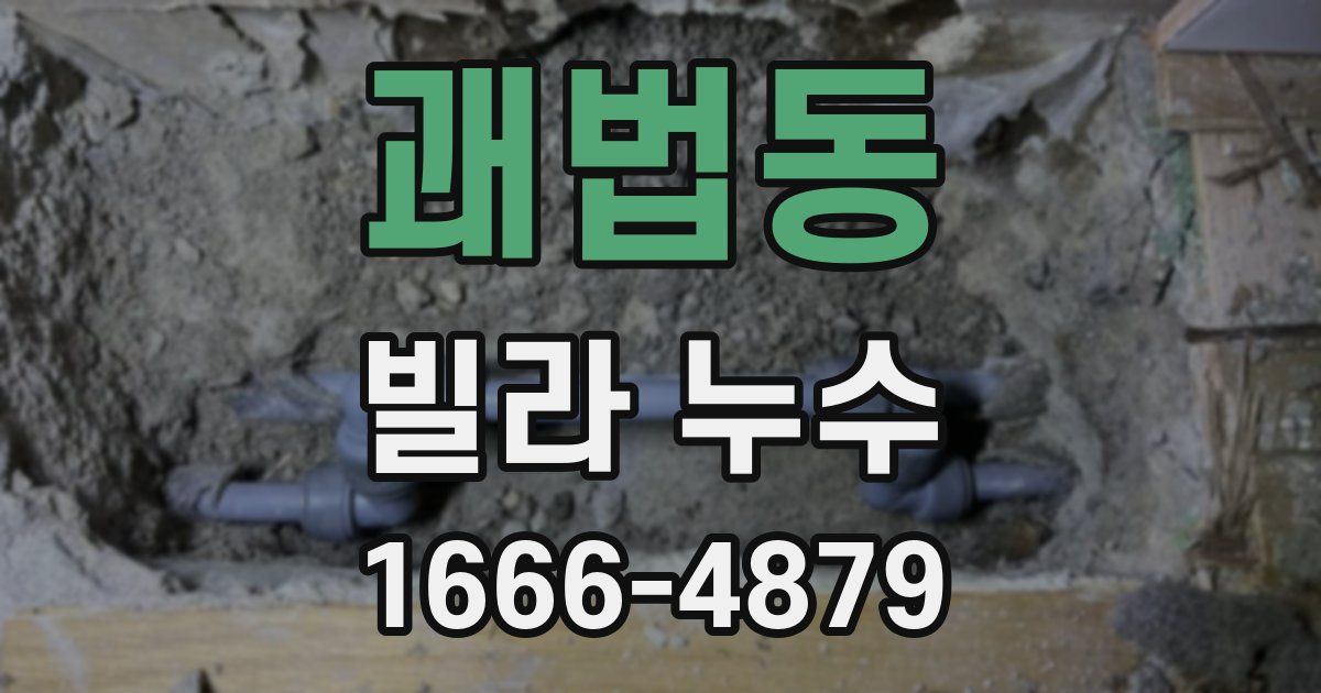 괘법동 빌라 누수