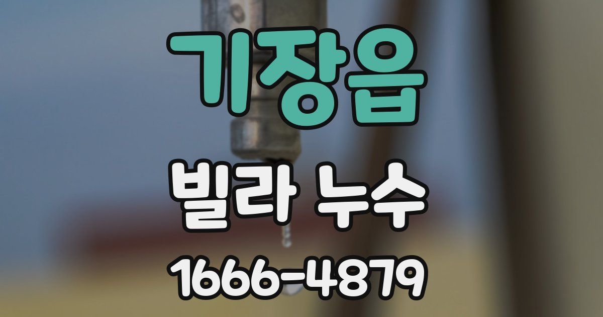 기장읍 빌라 누수