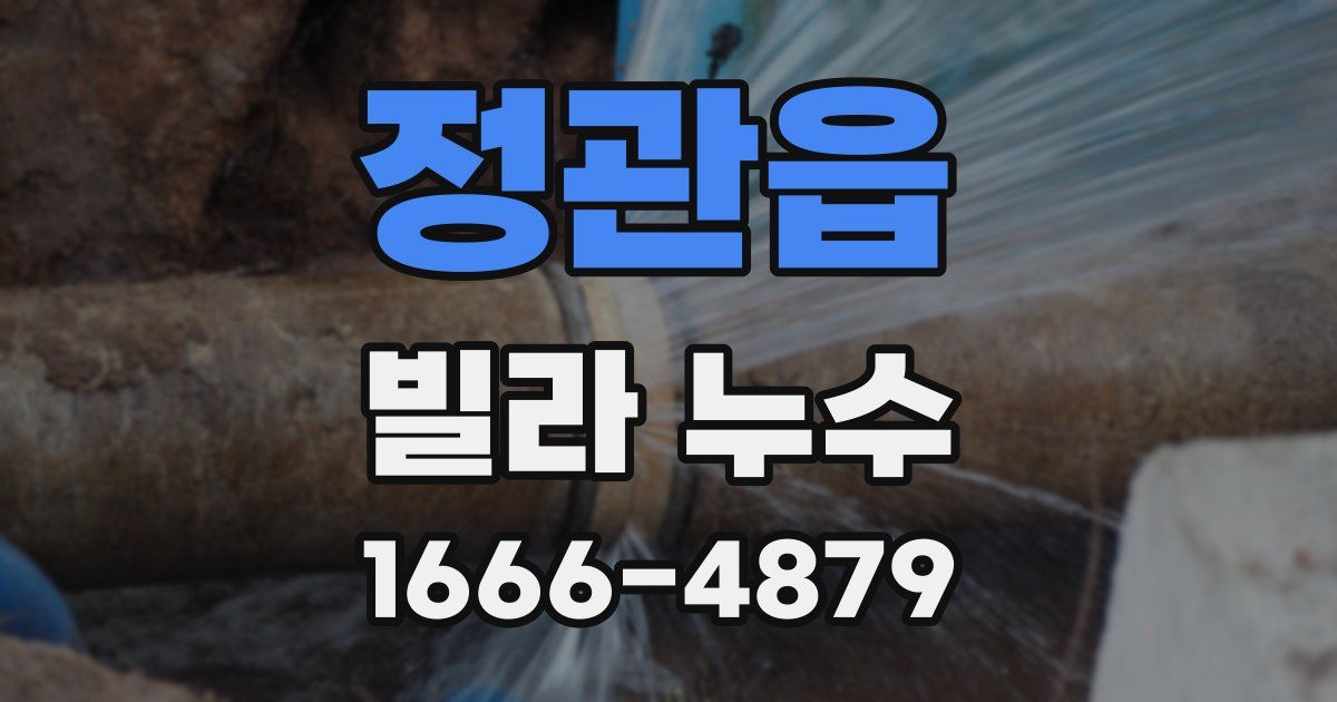 정관읍 빌라 누수
