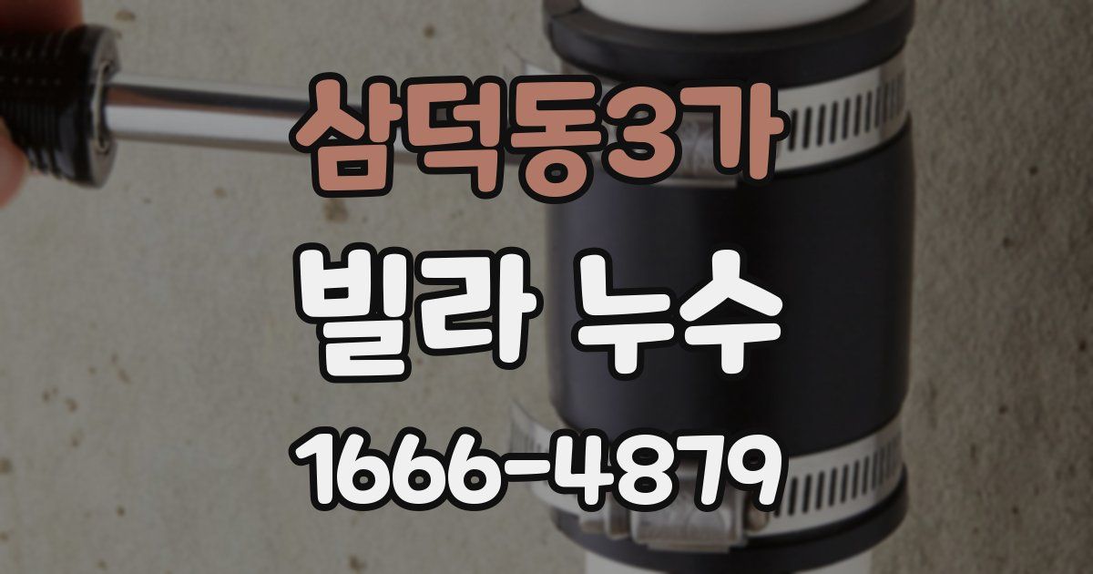 삼덕동3가 빌라 누수