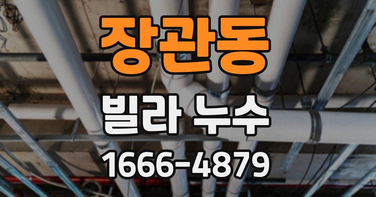 장관동 빌라 누수