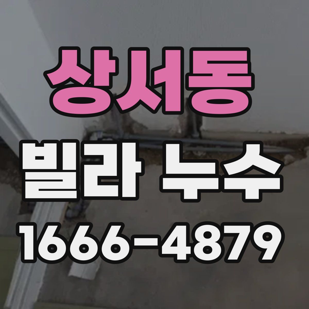 상서동 빌라 누수