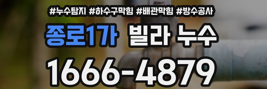종로1가 빌라 누수