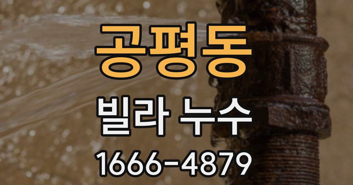 공평동 빌라 누수