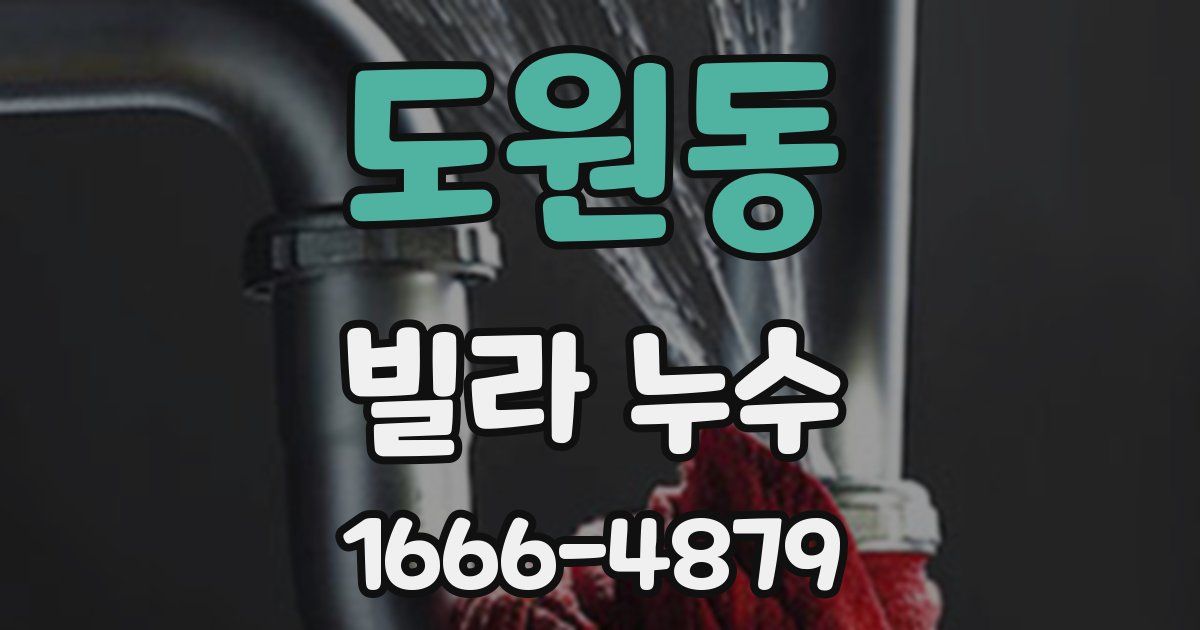 도원동 빌라 누수