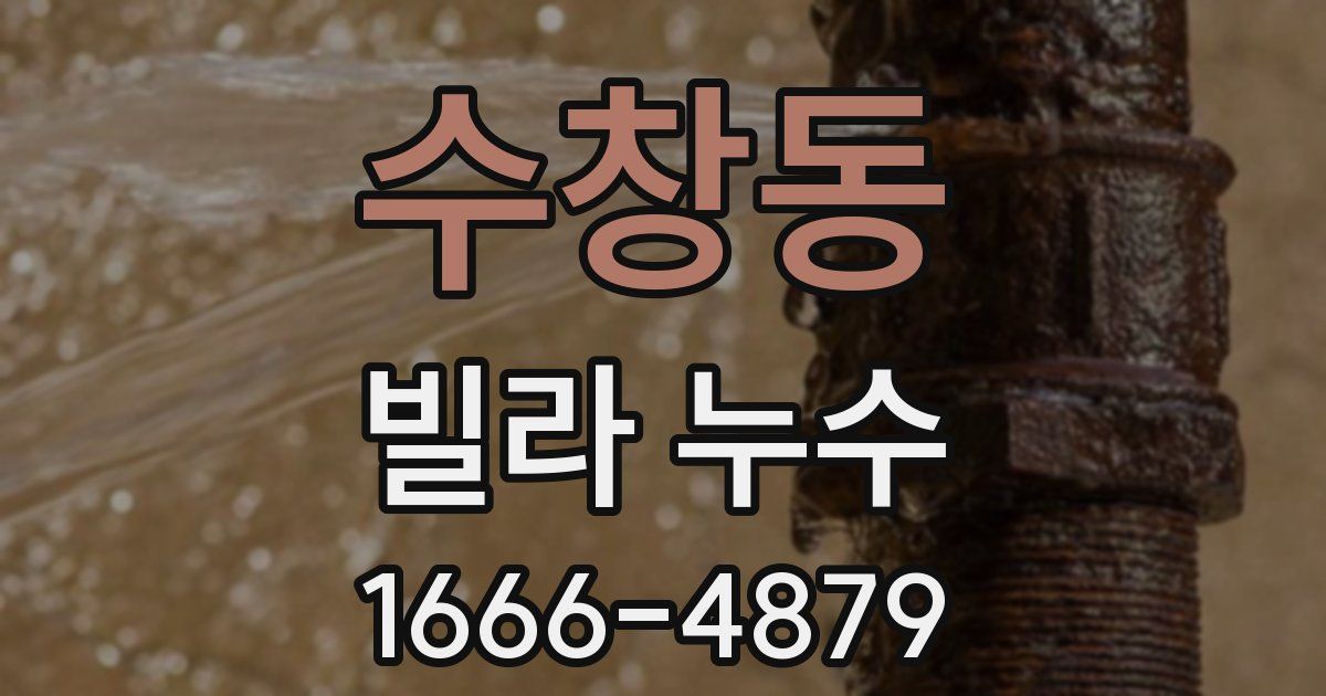 수창동 빌라 누수
