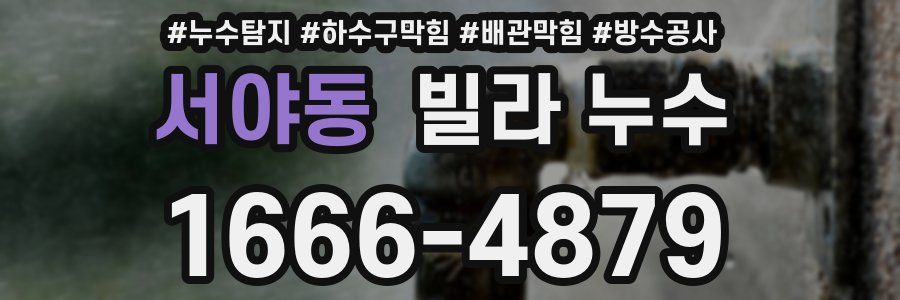 서야동 빌라 누수
