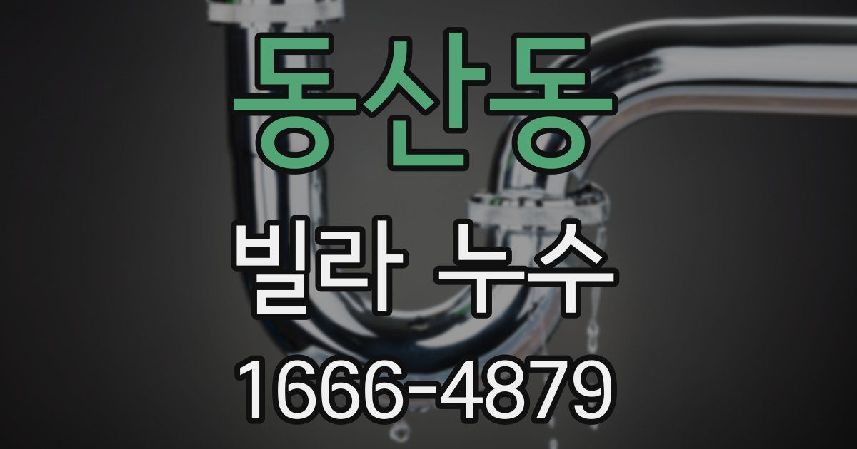동산동 빌라 누수
