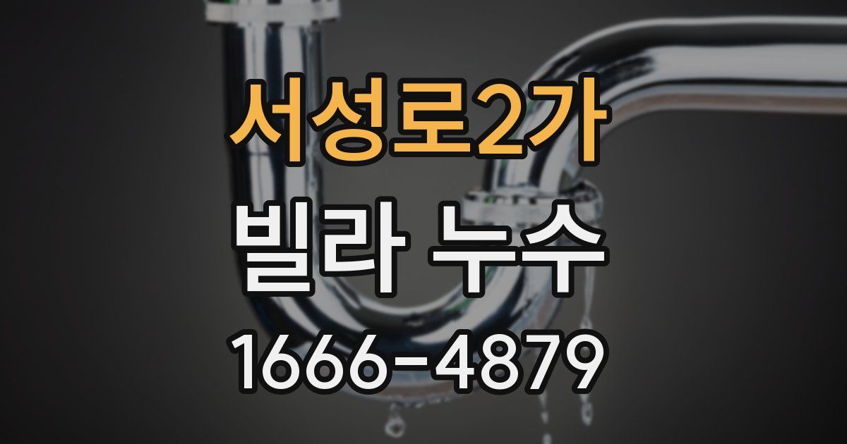 서성로2가 빌라 누수