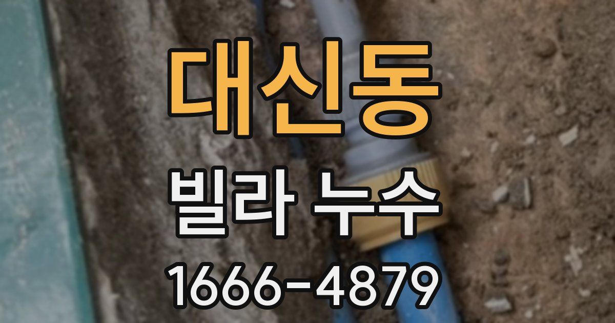 대신동 빌라 누수