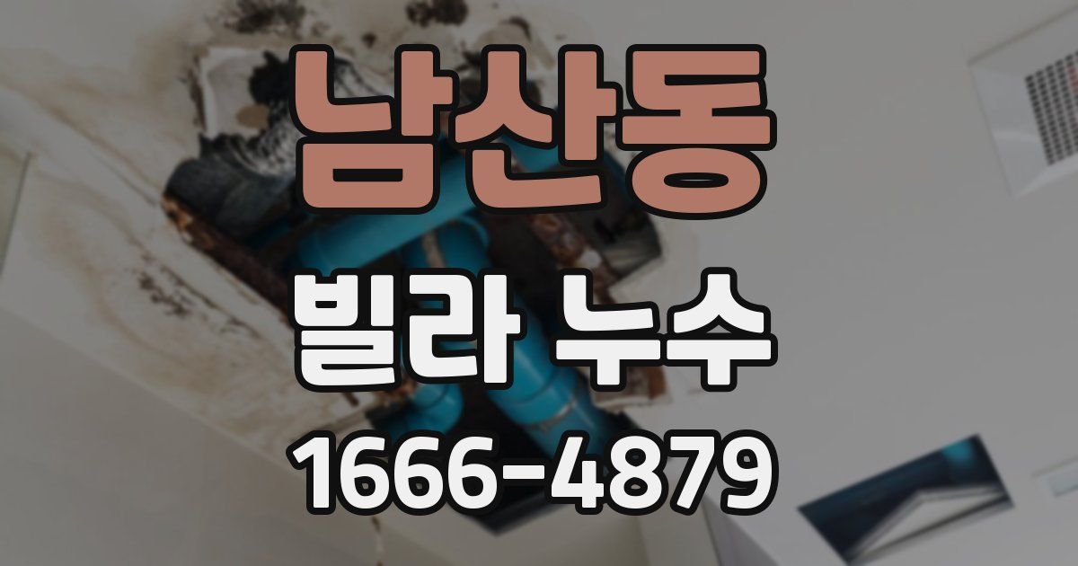 남산동 빌라 누수