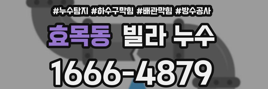 효목동 빌라 누수
