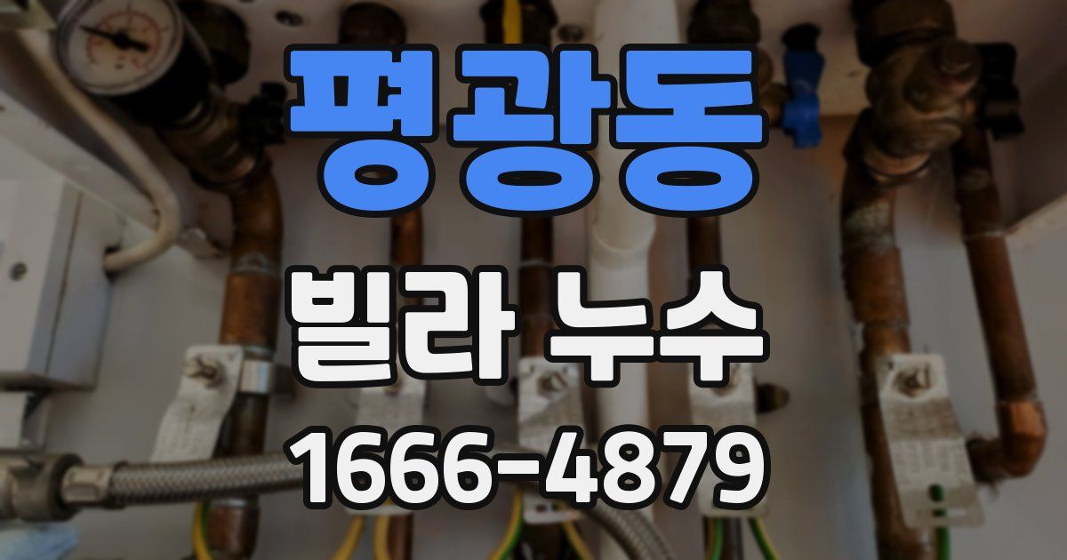 평광동 빌라 누수