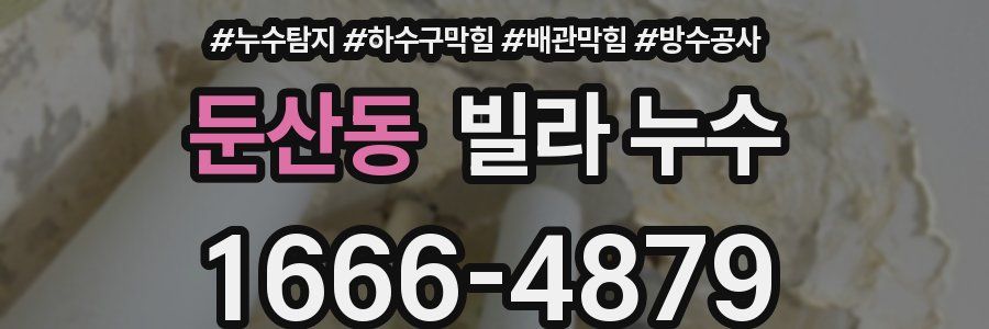 둔산동 빌라 누수