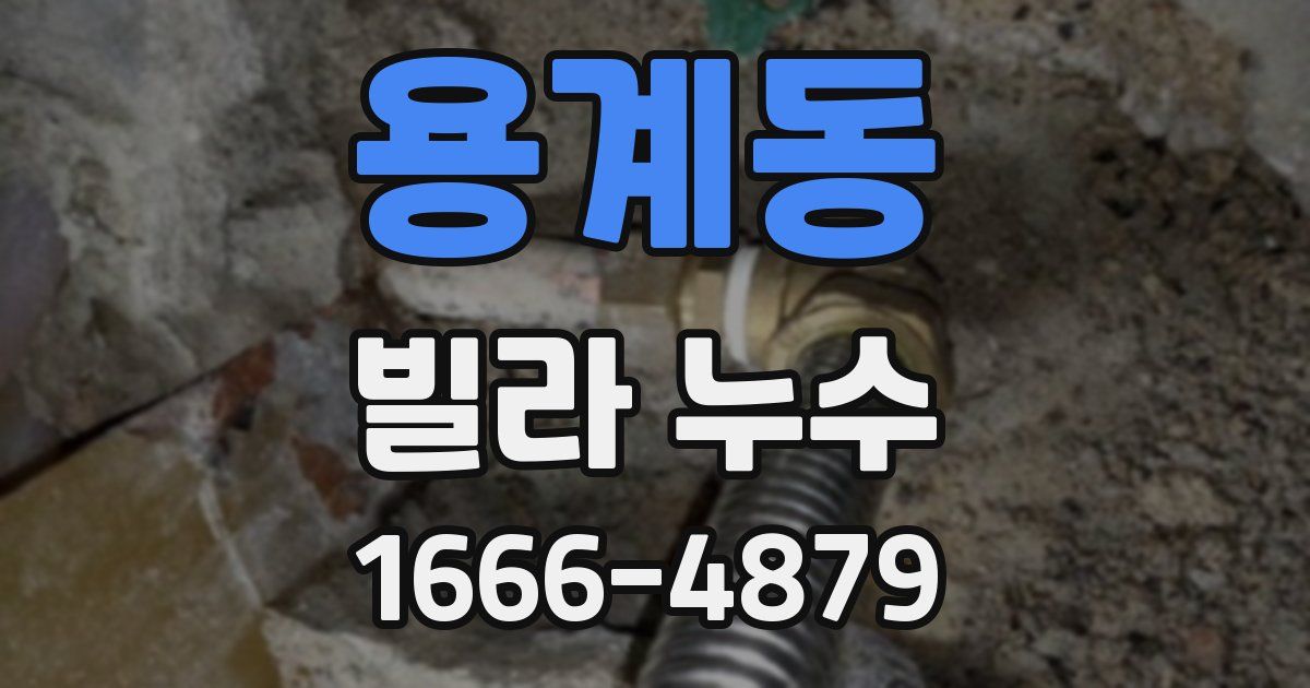 용계동 빌라 누수