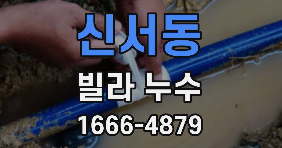 신서동 빌라 누수