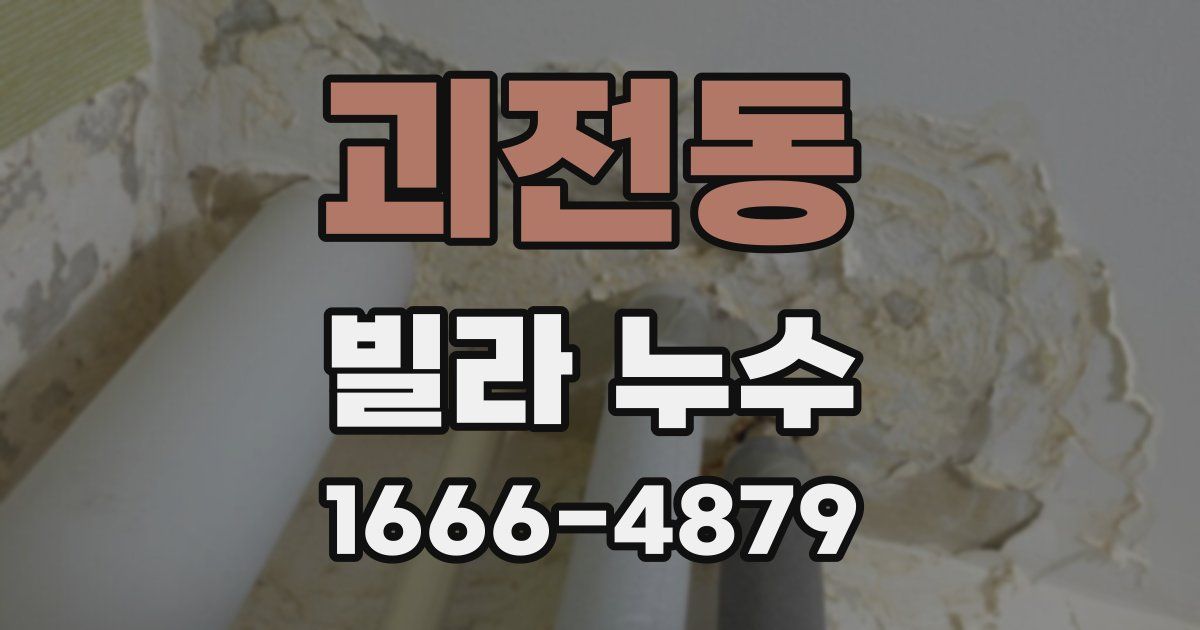 괴전동 빌라 누수