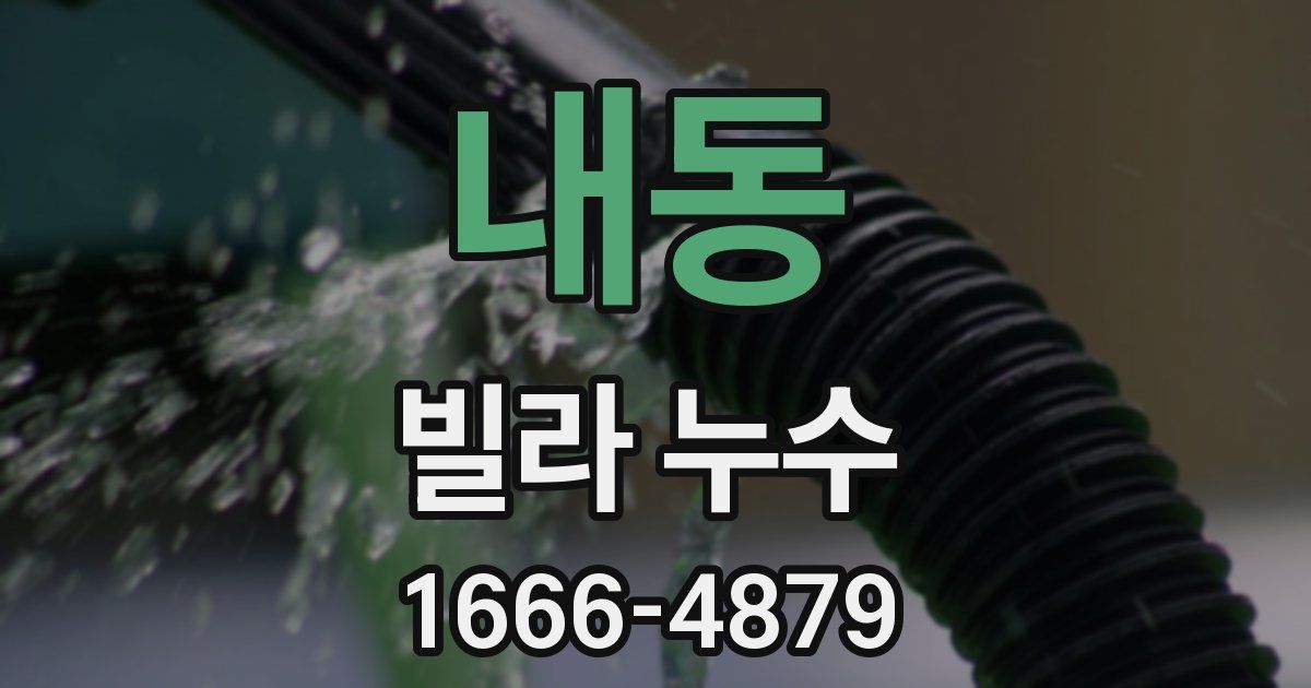 내동 빌라 누수
