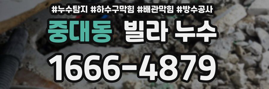 중대동 빌라 누수