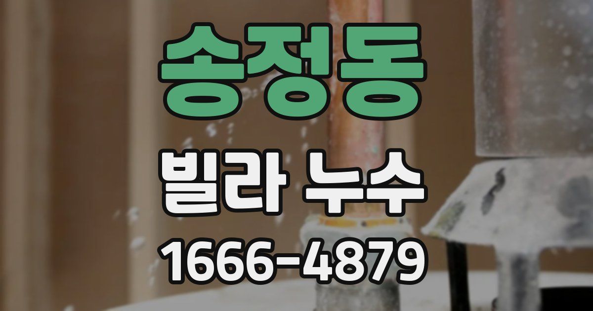 송정동 빌라 누수