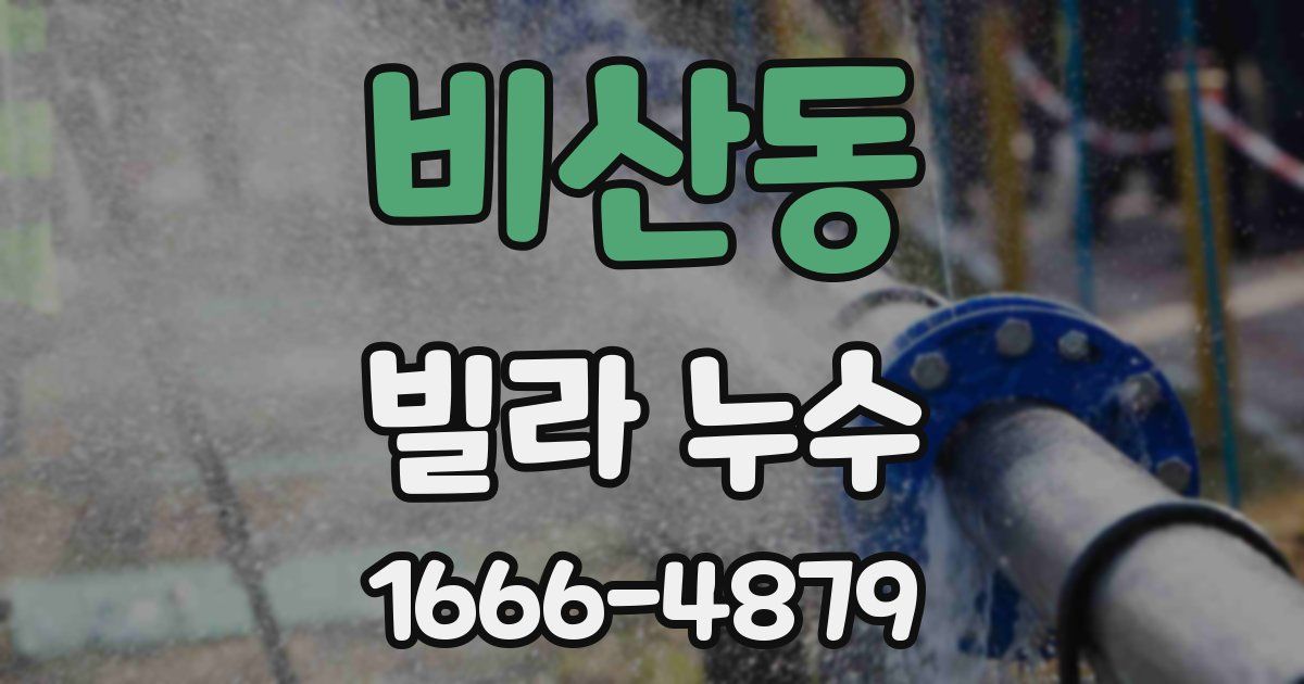 비산동 빌라 누수