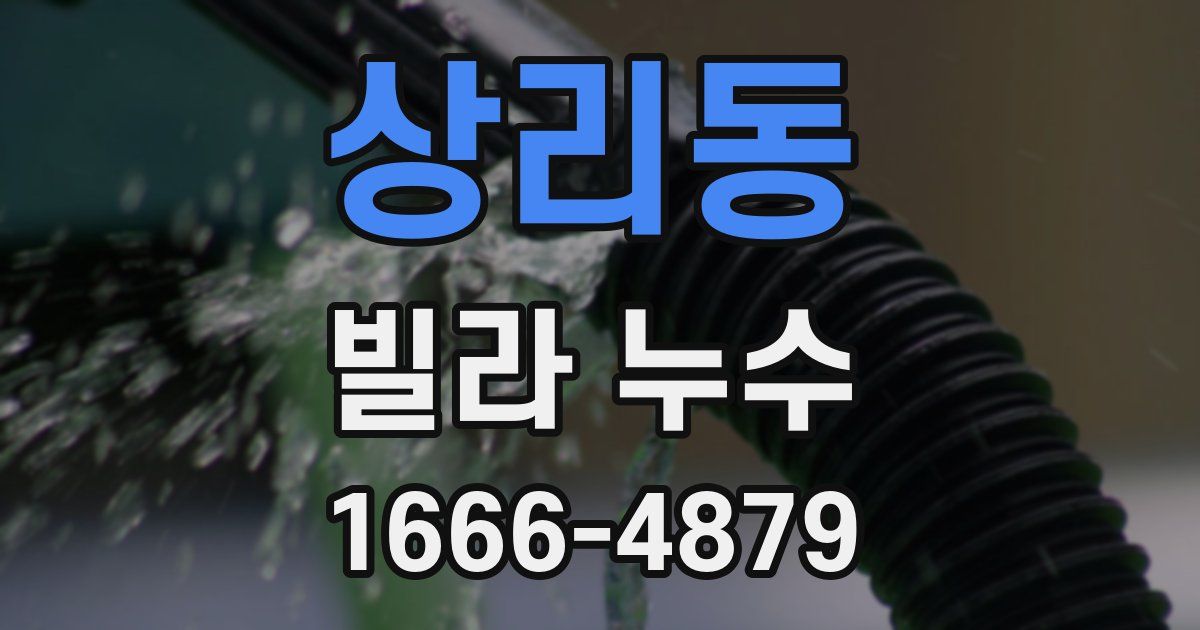 상리동 빌라 누수
