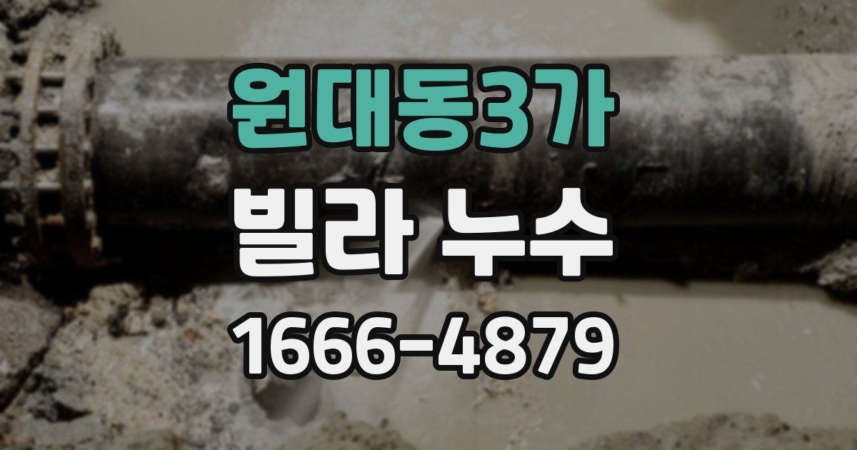 원대동3가 빌라 누수