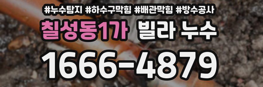 칠성동1가 빌라 누수