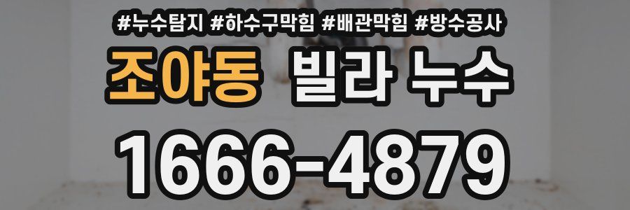 조야동 빌라 누수