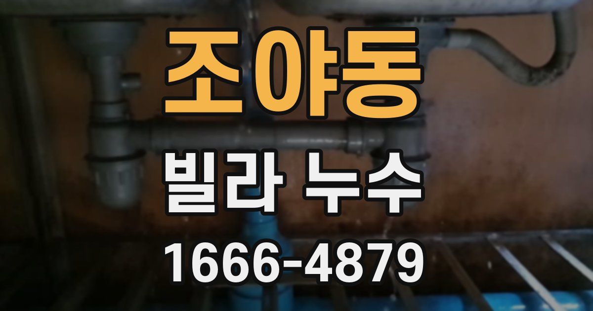 조야동 빌라 누수