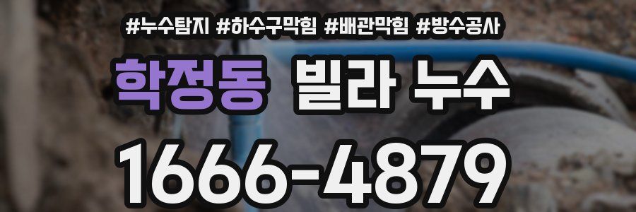 학정동 빌라 누수