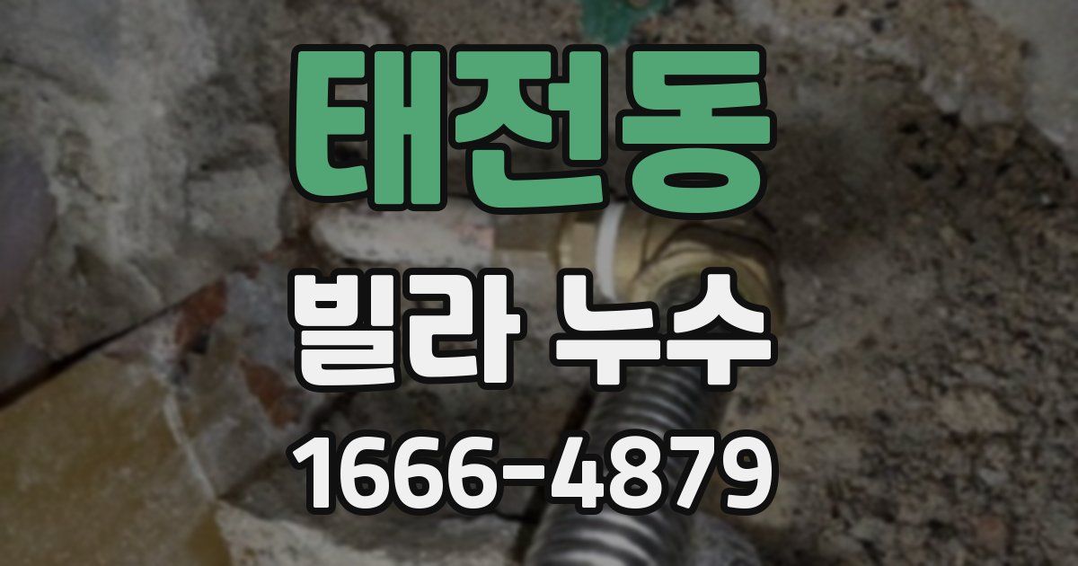태전동 빌라 누수